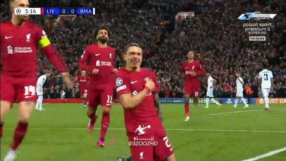 Gol de taco de Darwin Núñez: así desató la locura en Liverpool vs. Real Madrid [VIDEO]