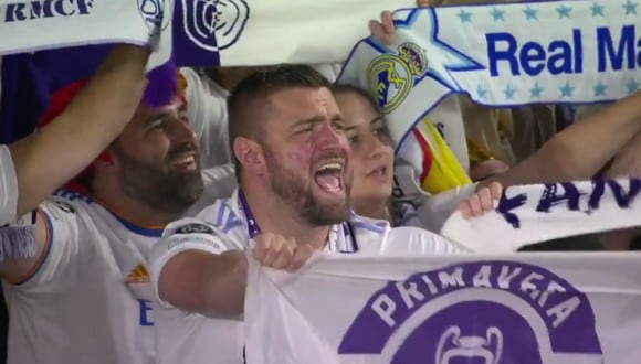 Así se entonó el himno del Real Madrid en la Supercopa de Europa. (Foto: Captura ESPN)