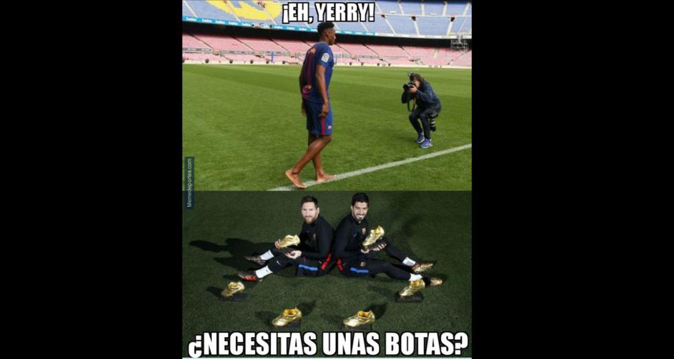 Los memes más virales por la llegada de Yerry Mina al FC Barcelona.
