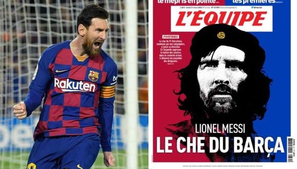 Lionel Messi, 'el Che Guevera del Barcelona', señala el periódico francés. (Foto: AFP / L'Equipe)