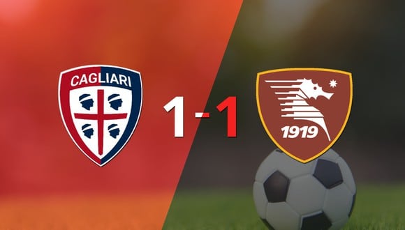 Empate a uno entre Cagliari y Salernitana