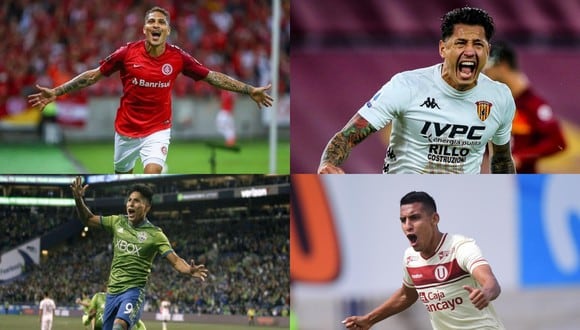 Guerrero, Lapadula, Ruidíaz y Valera serán los encargados de comandar el ataque de la Selección Peruana para las Eliminatorias. (Fotos: Agencias)