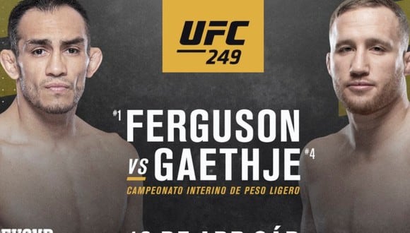 Póster oficial del Tony Ferguson versus Justin Gaethje. (Foto: UFC)