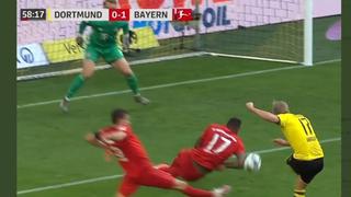 Podría costarle el título: el penal que no le cobraron al Dortmund tras clarísimo brazo de Boateng [VIDEO]