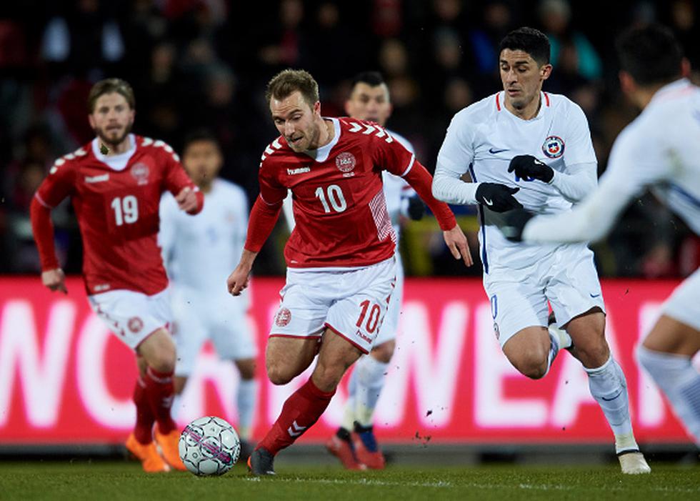 Dinamarca y Chile empataron en Aalborg. (Getty Images)