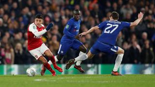 Con Alexis Sánchez: Chelsea y Arsenal empataron sin goles por ida de semis de la Copa de la Liga