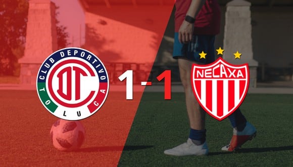 Toluca FC y Necaxa se reparten los puntos y empatan 1-1