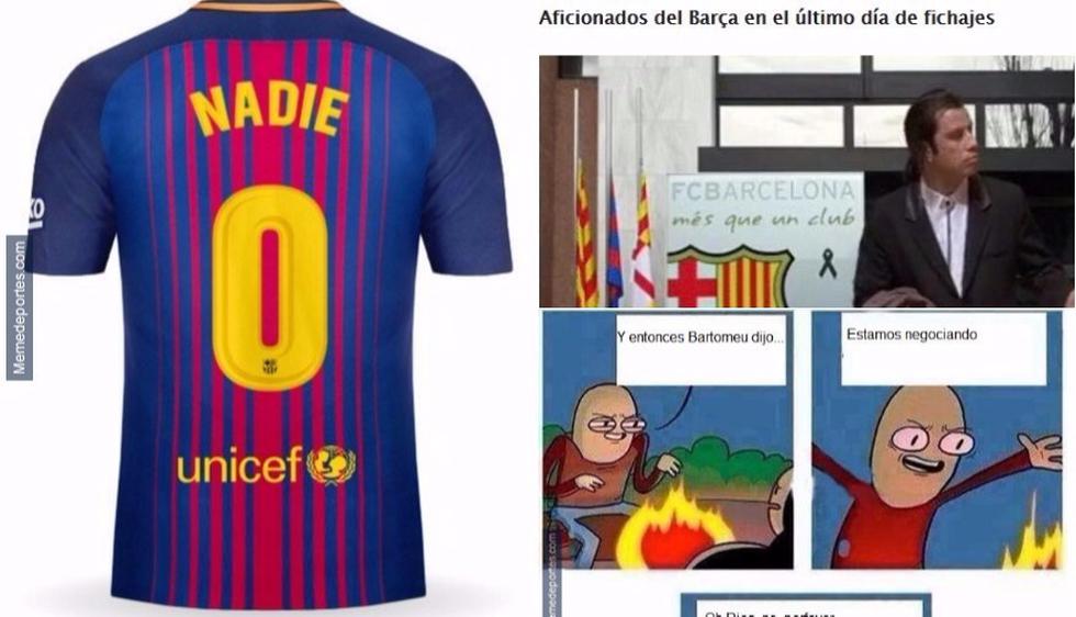 Los mejores memes que dejaron los 'fichajes frustrados' del Barcelona en el mercado de verano europeo. (Difusión)