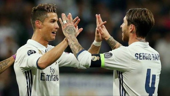 Cristiano Ronaldo y Sergio Ramos ganaron cuatro Champions League en Real Madrid. (AFP)