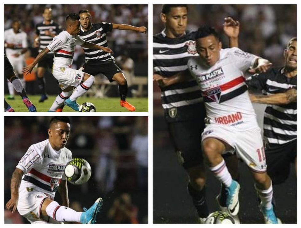 Las mejores postales del partido de Christian Cueva en partido de Sao Paulo ante Corinthians. (Fotos: Prensa Sao Paulo)