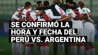 FPF confirmó la fecha y hora del Perú vs. Argentina que se disputará en el Estadio Nacional