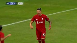 Por partida doble: goles de Darwin Núñez para el 3-0 en el amistoso de Liverpool vs. Leipzig [VIDEO]