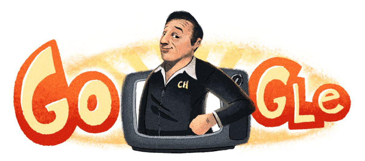 Así es el doodle de Google que la compañía creó por los 91 años de Roberto Gómez Bolaños. (Google)