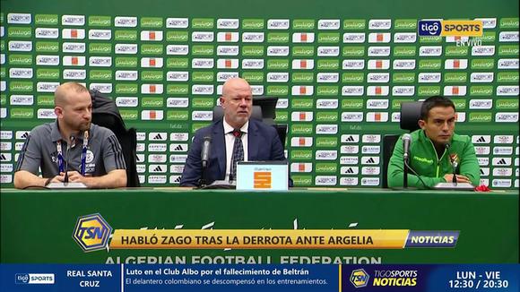 Carlos Zago luego del Bolivia vs. Argelia. (Video: Tigo Sports)