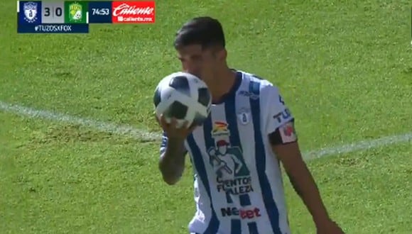 Gol de Víctor Guzmán para el 3-0 del Pachuca vs. León por la Liga MX 2021 (Foto: @LigaBBVAMX)