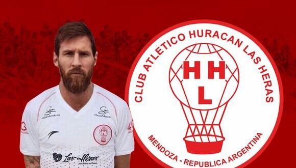 Lionel Messi y su foto con su nueva camiseta de Huracán Los Heros causó revuelo en WhatsApp. (Foto: Composición)