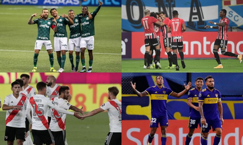 Palmeiras, Sao Paulo, River y Boca clasificaron a los octavos de final de la Copa Libertadores. (Fotos: Agencias)