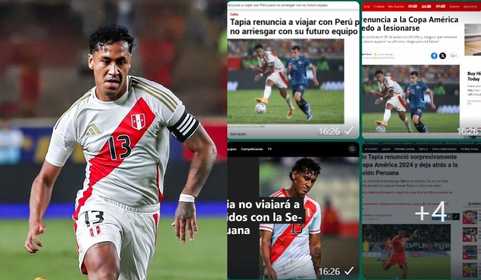 Medios internacionales reaccionaron tras conocer el caso de Renato Tapia y la Selección Peruana. (Foto: Composición).