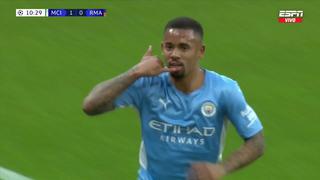 Derechazo y a cobrar: Gabriel Jesus anotó el 2-0 de Manchester City vs. Real Madrid [VIDEO]