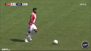 Desde su propio campo: la genial asistencia de Miguel Araujo para el 2-1 de FC Emmen vs. Heracles [VIDEO]