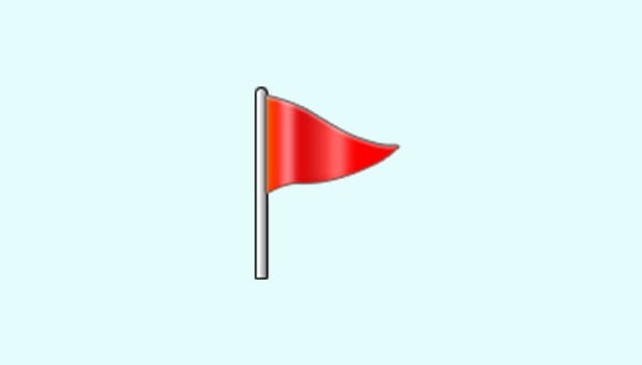 Triangular Flag, como se conoce en inglés, se está usando mucho en TikTok y WhatsApp. (Foto: Emojipedia)