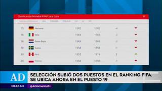Perú escala dos puestos en el ránking FIFA