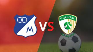 Termina el primer tiempo con una victoria para Millonarios vs La Equidad por 1-0