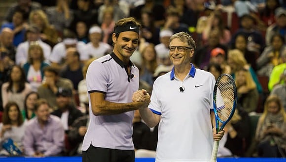 Roger Federer y Bill Gates también hicieron equipo en el Match for Africa 4 y en el 5. (Foto: Getty Images)