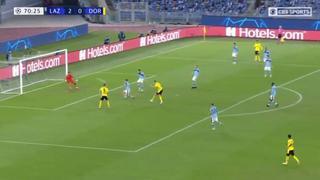 Le reventó el arco: Haaland anotó un golazo tras pase de Reyna para el 1-2 del Lazio vs. Dortmund por Champions