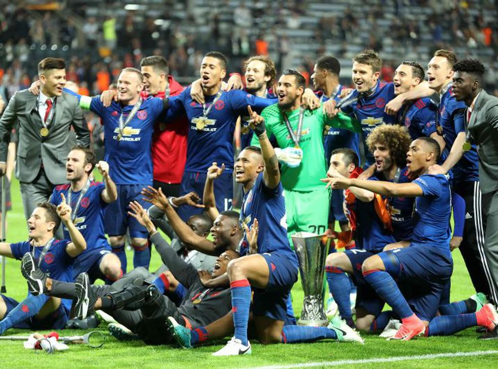Las mejores fotos de los festejos del Manchester United por el título de la Europa League. (Agencias)