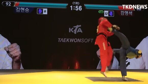 Pelea de taekwondo en Corea del Sur (YouTube)