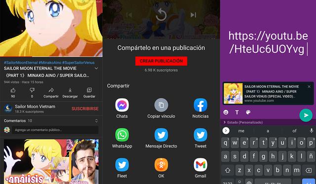 This way you can share your YouTube videos on WhatsApp.  (Photo: MAG)