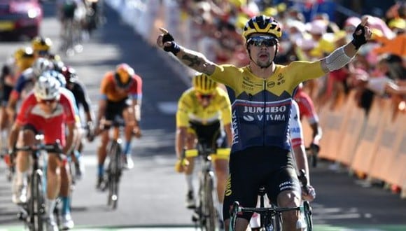 Primoz Roglic se quedó con la Etapa 4 del Tour de Francia 2020 en Orcieres Merlette. (Twitter)