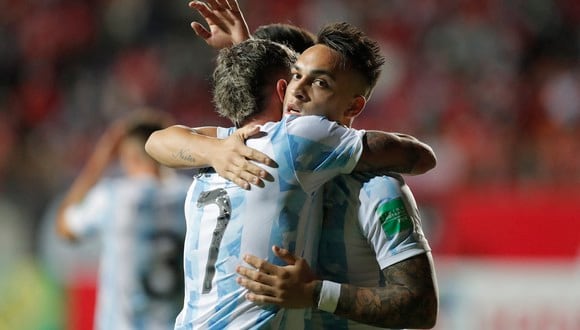 Argentina venció 2-1 a Chile en la Jornada 15 de las Eliminatorias Qatar 2022. (Foto: AFP)