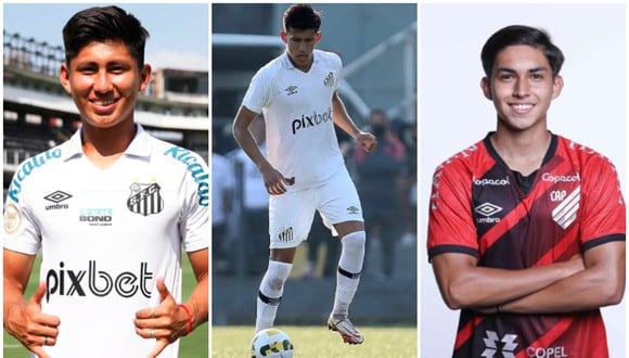 Miguel Terceros, Leonardo Zabala y Matías Castedo formaron parte de Bolivia 2022 y ahora juegan en Santos y Atlético Parananese. (Fotos: Agencias)