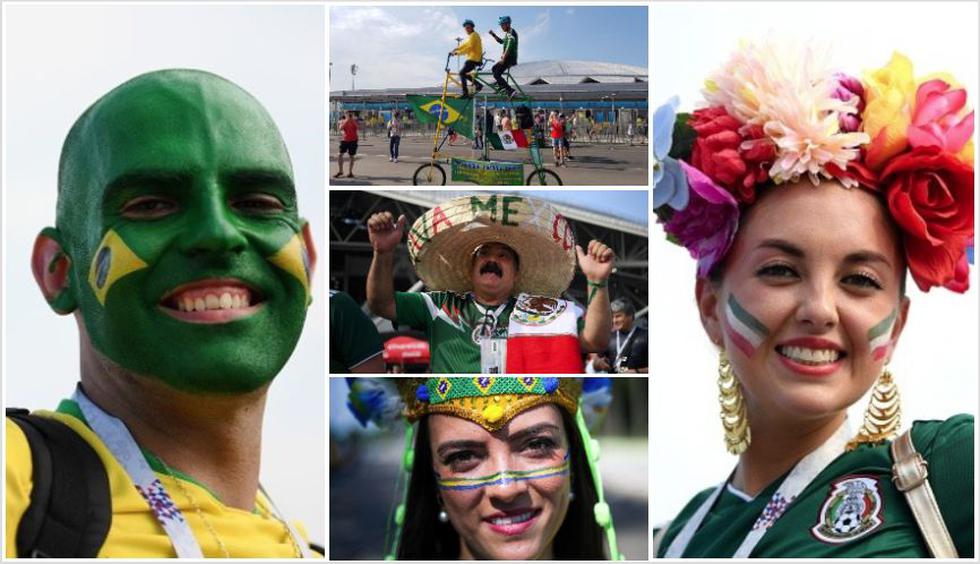 México vs. Brasil: las postales de los hinchas en la previa al choque por octavos del Mundial Rusia 2018 (Fotos: Mauricio Motta / Depor / Getty Images)