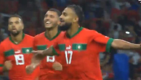Gol de Sofiane Boufal para el 1-0 de Marruecos vs. Chile. (Captura: Channel 3)