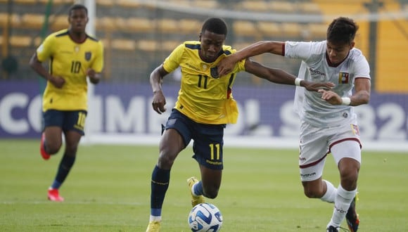 Ecuador vs. Venezuela en partido por el Sudamericano Sub-20. (Foto: EFE)