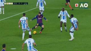 ¡Fierrazo en el área! Lionel Messi marca el 3-1 del Barcelona ante Leganés por LaLiga Santander [VIDEO]