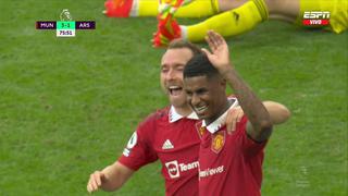 Old Trafford celebra: Rashford marcó el 3-1 del United vs. Arsenal para su doblete [VIDEO]