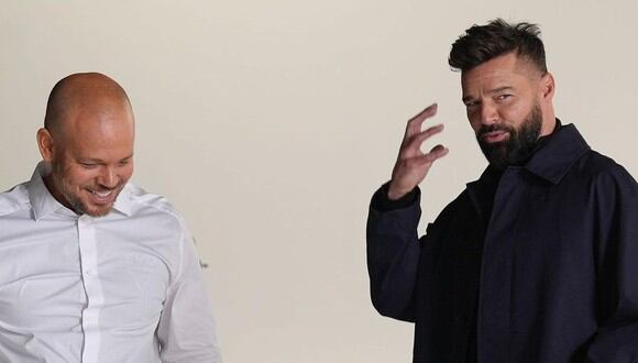 Residente y Ricky Martin en plena grabación del videoclip (Foto: 1868studios / Instagram)