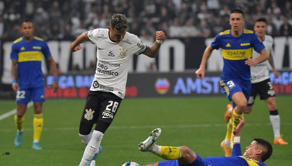 Boca vs. Corinthians por la ida de octavos de final de la Copa Libertadores 2022. (Foto: Conmebol)