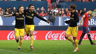 Atlético de Madrid goleó 3-0 al Osasuna en Pamplona por Liga Santander