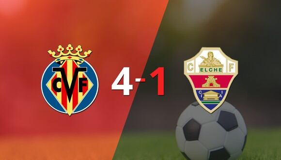 Goleada de Villarreal 4 a 1 sobre Elche