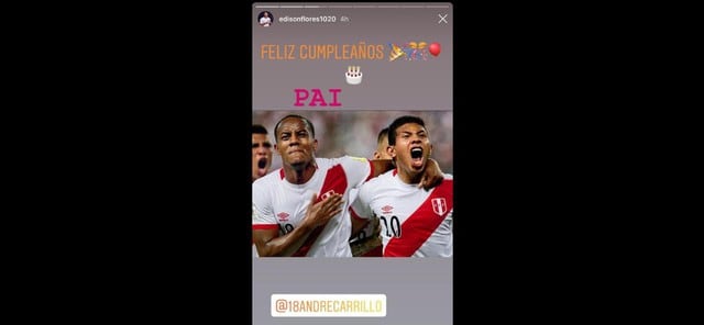 André Carrillo y los saludos que recibió por su cumpleaños. (GEC)