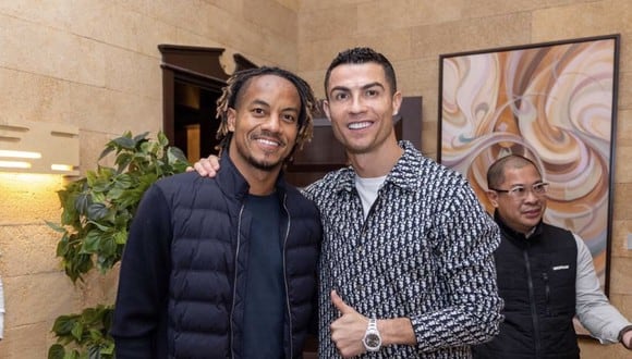 La postal de André Carrillo junto a Cristiano Ronaldo (Foto: Instagram)