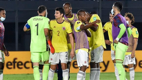 Colombia empató 1-1 con Paraguay en el estadio Defensores del Chaco, por la sexta fecha de las Eliminatorias. (Foto: AFP).
