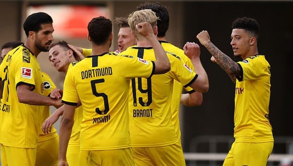 Sancho marcó tres goles en triunfo de Dortmund ante Dortmund. (Getty)