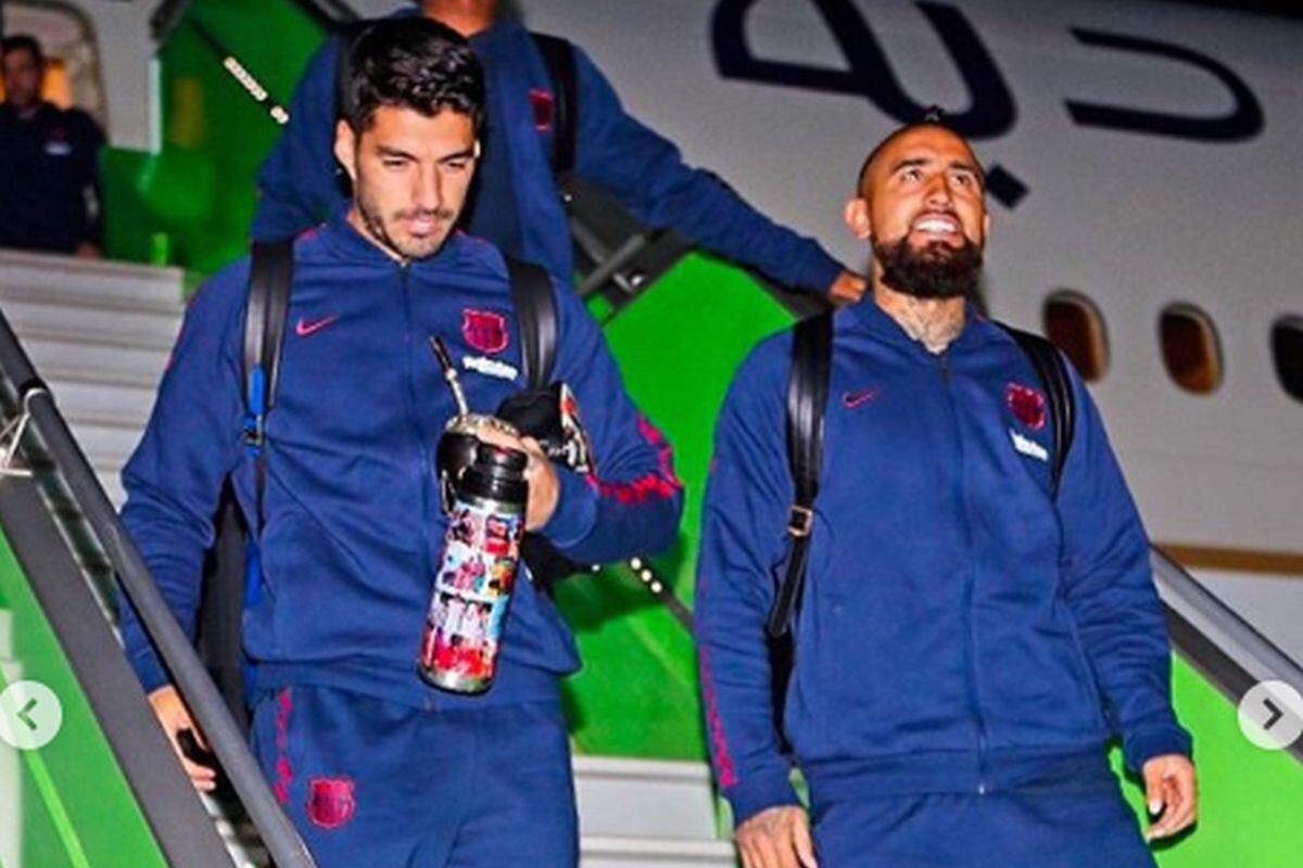 Arturo Vidal ya llegó a Yeda para el Barcelona vs Atlético de Madrid por la Supercopa de España. (FC Barcelona Instagram)