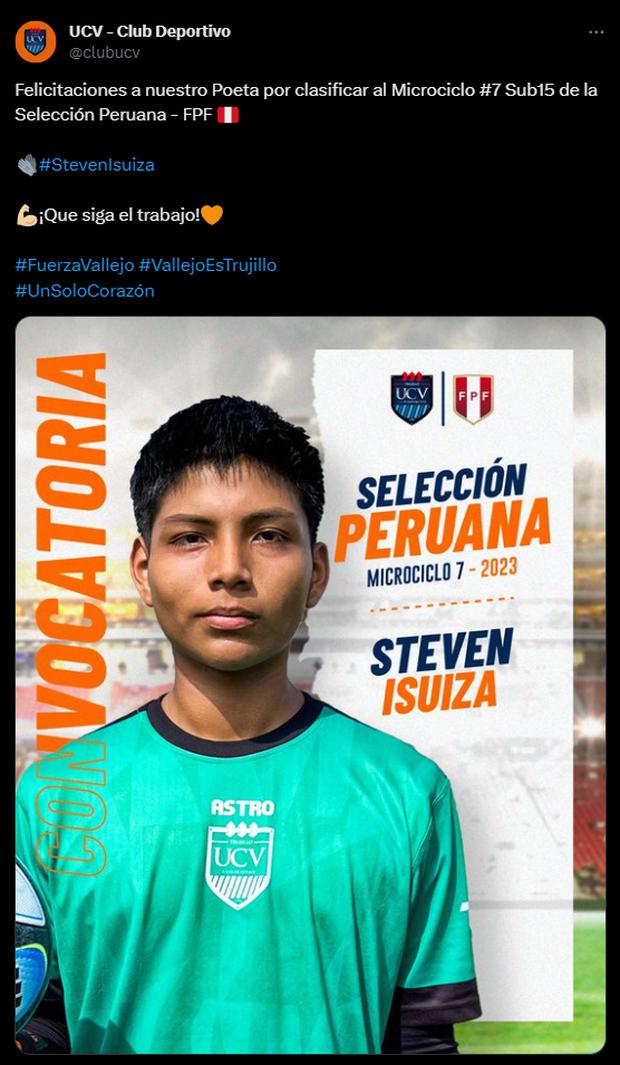 El trabajo con menores en César Vallejo ha dado frutos, teniendo jugadores en las categorías menores de la Selección Peruana. (Foto: Twitter)